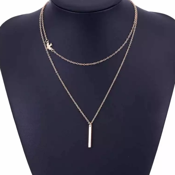 ♡Macy♡ Layered Bird Necklace - Picture 3 of 3